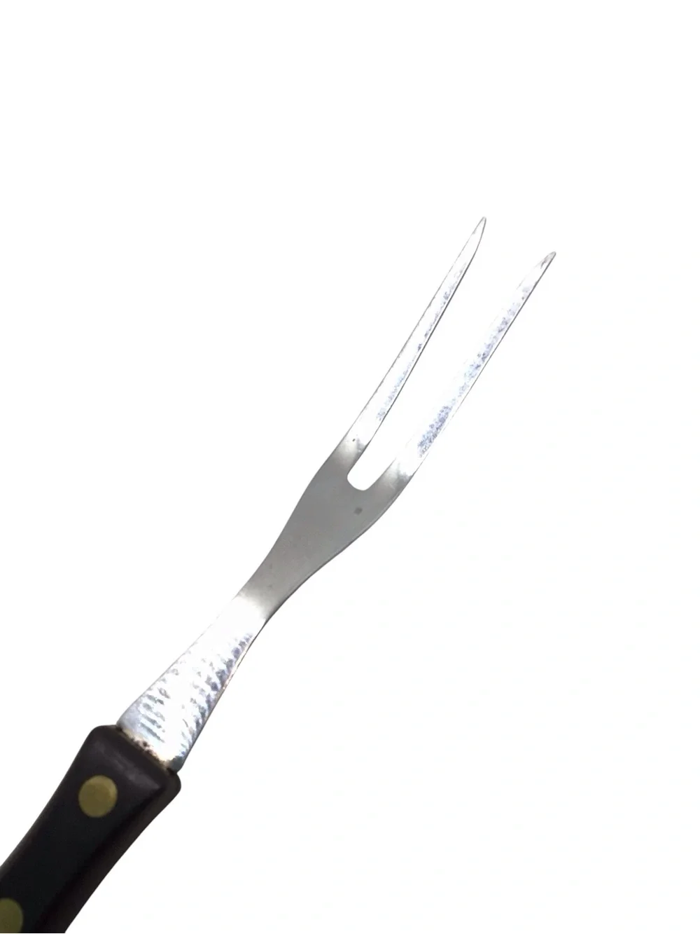 Vintage Stanley Meat Carving Fork Stainless Steel Black Handle USA Utensil